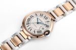 SJ Factory Cartier 42MM in Diameter Automatic Mechanical Movement Rose Gold Bezel Men White Watch
